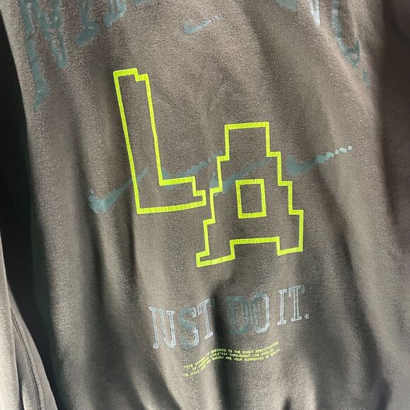 Nike Hoodie Sweatshirt Mens Small Gray Pullover LA California Los Angeles Adult - Picture 13 of 16